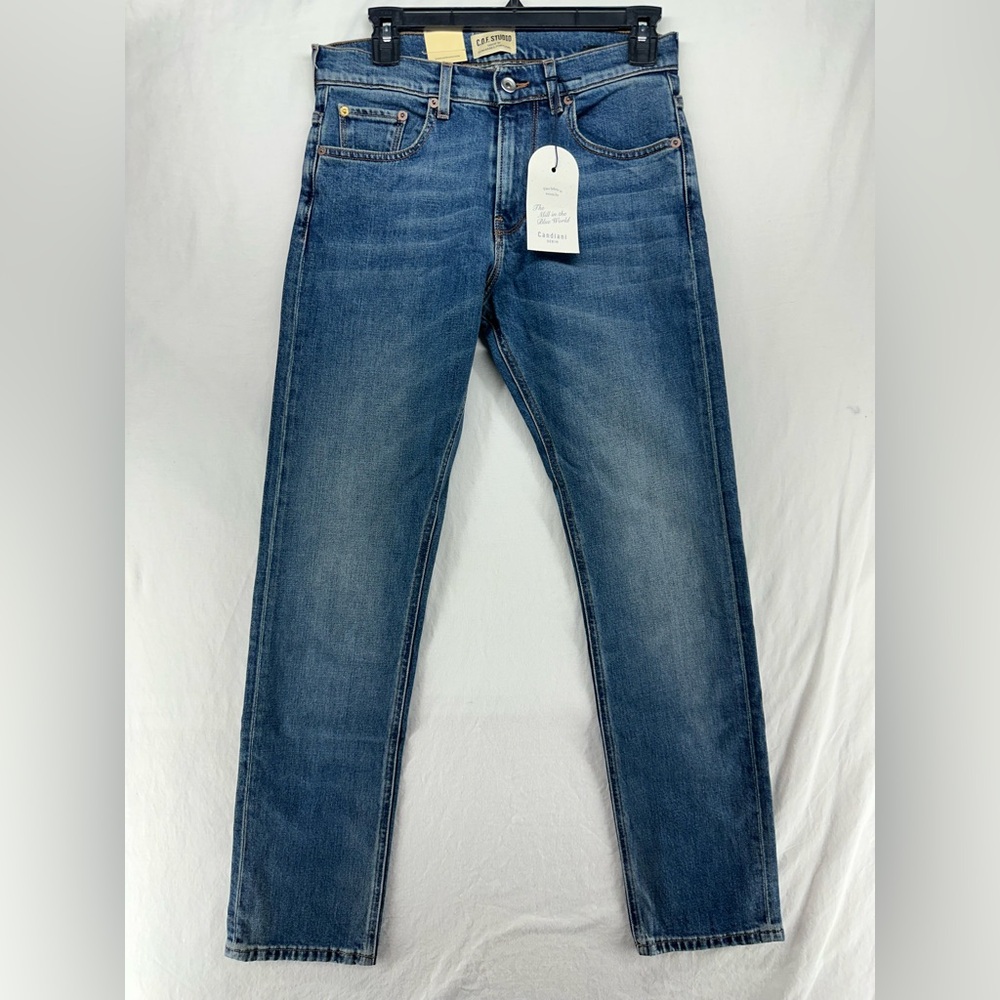 C.O.F Studio‎ Men's Jeans M1 Slim Fit Candiani Size 28 Blue